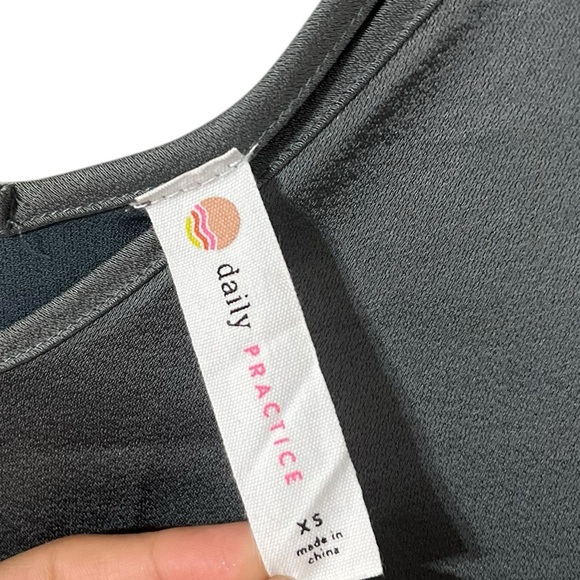 ANTHROPOLOGIE Daily Practice Slip Gray Silver Midi Dress - Picture 7 of 7